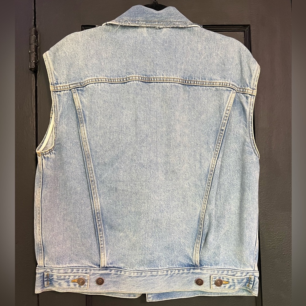 Gucci Distressed Denim Vest sz 46 - Picture 2 of 4